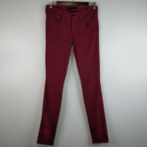 Genetic Denim Shya Skinny Twill Burgundy Pants Size 27